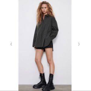 🪷 ZARA Oversized Flannel shirt